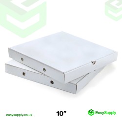 10" Plain White Premium Quality Pizza Boxes 90 Pcs