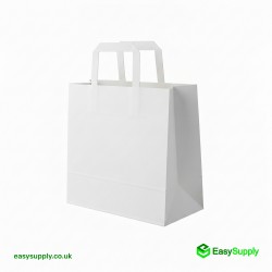 Medium White External Handle SOS Paper Bags Size: 220 x 100 x 245 mm 250 Pcs 