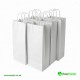 Medium White External Handle SOS Paper Bags Size: 220 x 100 x 245 mm 250 Pcs Foil Bags