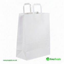 Large White SOS External Flat Handle Bags Size: 250 x 140 x 300 mm 250 Pcs 