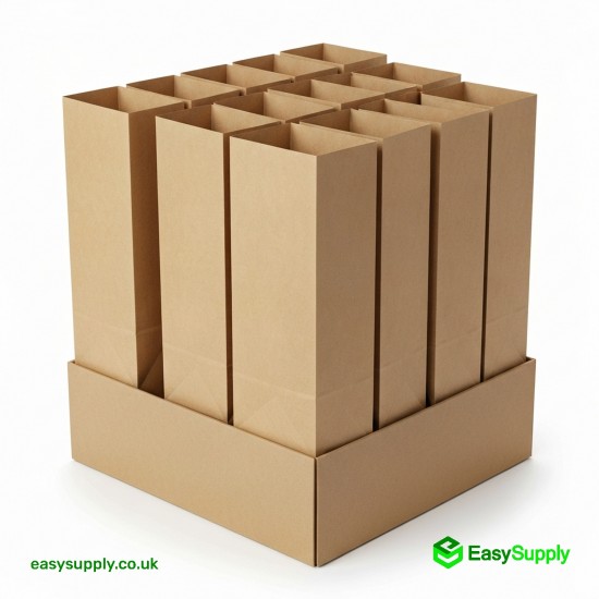 Brown SOS Grab Bag No Handles 250 x 160 x 400 mm 100 Pcs Foil Bags