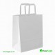 Small White SOS Paper Bag External Flat Handles 180 x 90 x 210 mm Small Foil Bags