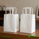 Small White SOS Paper Bag External Flat Handles 180 x 90 x 210 mm Small Foil Bags