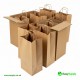 Small White SOS Paper Bag External Flat Handles 180 x 90 x 210 mm Small Foil Bags