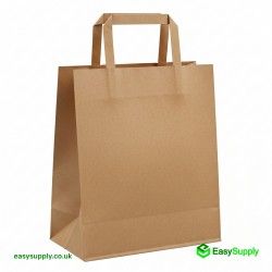 Medium Brown SOS Paper Bag Internal Flat Handle 220 x 100 x 240 mm 225 Pcs 