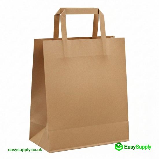 Medium Brown SOS Paper Bag Internal Flat Handle 220 x 100 x 240 mm 225 Pcs Foil Bags