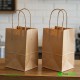 Small Brown SOS Paper Bag Internal Flat Handles Size:19 x 8 x 25 cm 225 Pcs Foil Bags