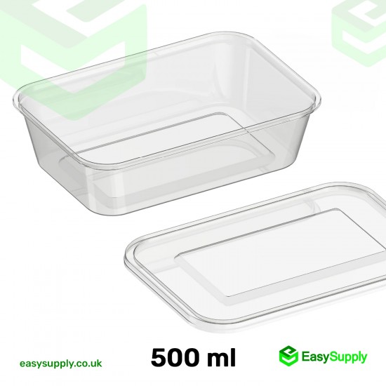500 ml Microwave Food Containers with Lids