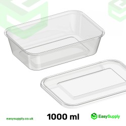 1000 ml Microwave Food Containers with Lids