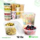 12 Oz Microwaveable Round Containers with Lids