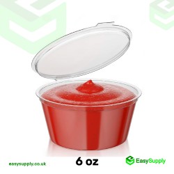 6 Oz 180 ml Hinged Sauce Pots