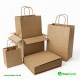 Large Twisted Handle Paper Bag Plain Brown 260 x 140 x 300 100 Pcs Aprox Foil Bags
