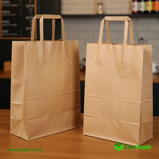 Jxxl 32 Jumbo Brown S.o.s Paper Bag Internal Flat Handles Size: 320 x 210 x 260 mm 250 Pcs Foil Bags