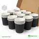 8 oz Ripple Cups Black 500 Pcs