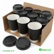 16 oz 12 Black Ripple Cup Lids 500 Pcs Cups