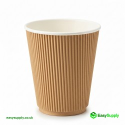 8 oz Brown Kraft Ripple Cups 500 Pcs