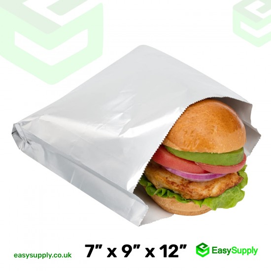 7" 9" 12" Foil Lined Bages 177 mm x 228 mm x 304 mm