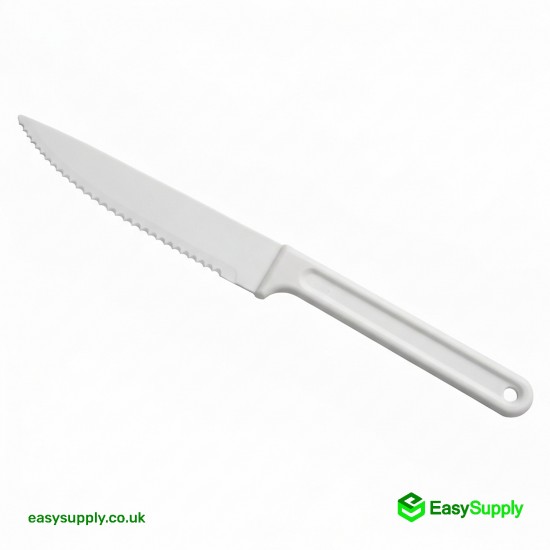 PP White Knife Heavy Duty - Reusable 180 mm Cutlery