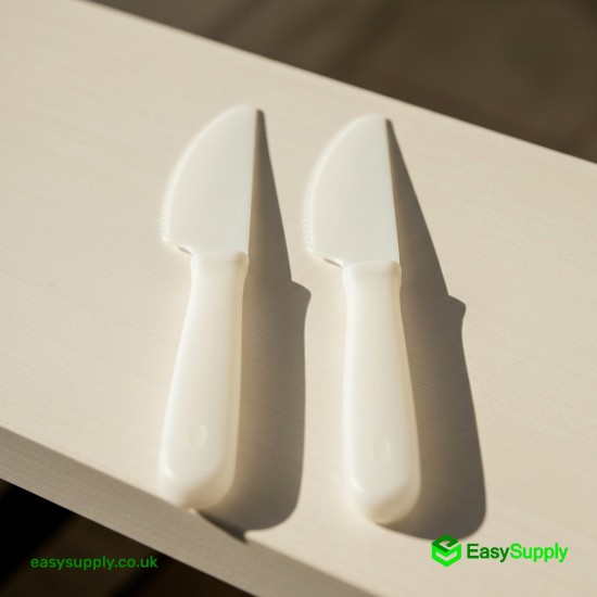 PP White Knife Heavy Duty - Reusable 180 mm Cutlery