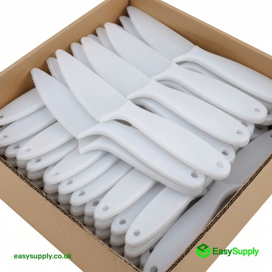 PP White Knife Heavy Duty - Reusable 180 mm Cutlery