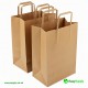 Small Brown SOS Paper Bag Internal Flat Handles Size:19 x 8 x 25 cm 250 Pcs Foil Bags